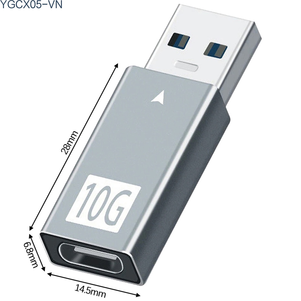 Đầu Chuyển Đổi Usb3.1 Sang Type-C 10 Gbps 5v 3a Bằng Hợp Kim Nhôm | BigBuy360 - bigbuy360.vn