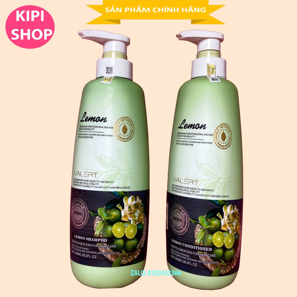 CẶP DẦU GỘI XẢ LEMON VALERT CHANH & HOA BƯỞI| kích thích mọc tóc, ngăn gàu, nấm. CHÍNH HÃNG UK ALYA