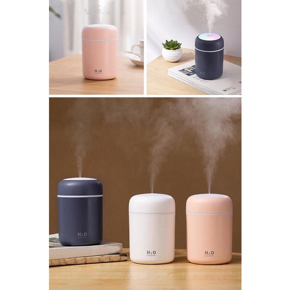 Máy Xông Tinh Dầu Phun Sương Mini tạo độ ẩm không khí kết hợp Đèn Led dùng làm Đèn Ngủ 3 trong 1