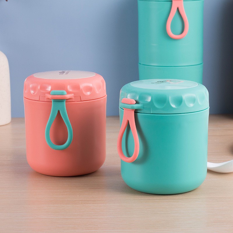 Cốc giữ nhiệt đựng canh, ủ cháo, đựng đồ ăn dặm cho bé ruột Inox cao cấp , tiện lợi - tặng kèm thìa