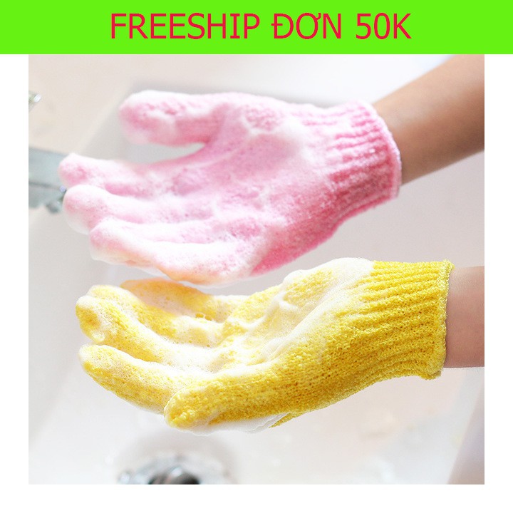 Găng tay tắm Hàn quốc tẩy da chết chính hãng mềm mại không xước da - 1 đôi