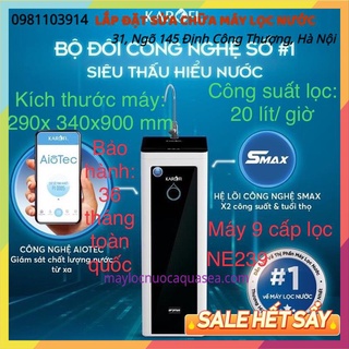 MÁY LỌC NƯỚC KAROFI N-E239/NE239👉 MÁY LỌC NƯỚC KAROFI 9 CẤP CÓ TỦ👉 MÁY LỌC NƯỚC RO