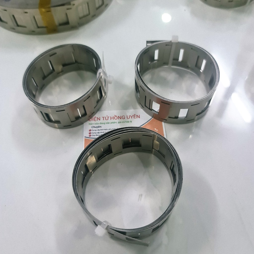 Kẽm đôi mạ niken hàn cell pin . Thép đôi 2 hàng chống rỉ loại dày hàn cell pin 18650