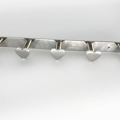 Mắc áo  , mắc treo quần áo Tera inox 304 dài 50 cm hình trái tim