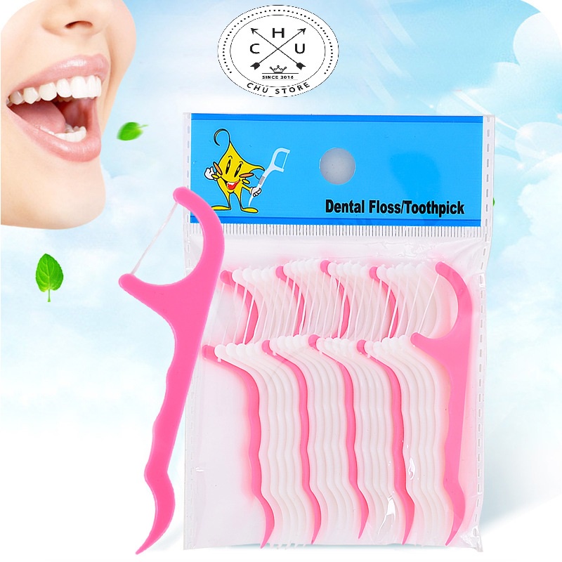 Chỉ Nha Khoa Túi 25 Chiếc - Tăm Xỉa Răng Chăm Sóc Răng Miệng Cnk