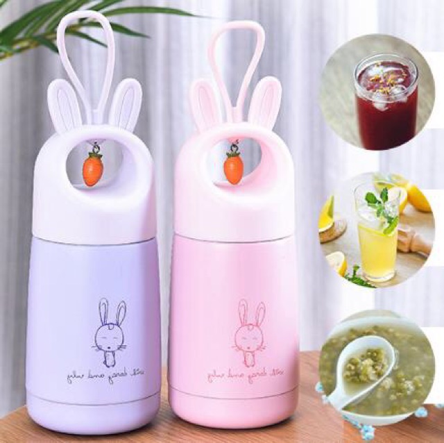 Bình giữ nhiệt thú dễ thương dung tích 330ml quà tặng sáng tạo