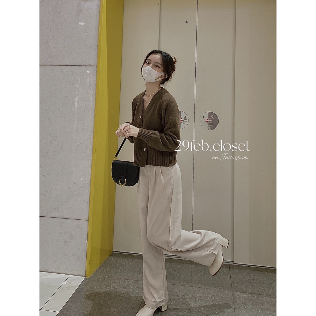 [Ảnh thật/Video] Áo khoác cardigan lông thỏ vạt chéo - 29feb.closet | BigBuy360 - bigbuy360.vn