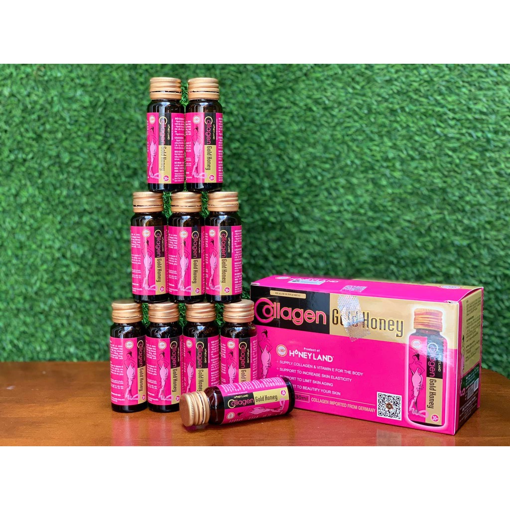 Hộp 10 chai collagen nước nhập từ Đức Collagen Gold Honey đẹp da, chống lão hóa