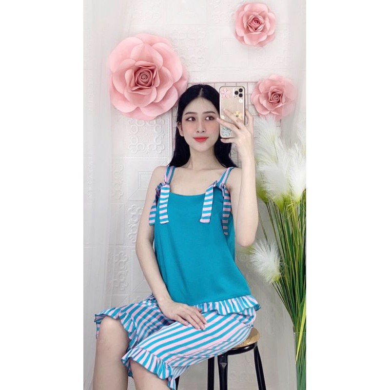 Đồ bộ nữ mặc nhà siêu dễ thương vải lụa satin