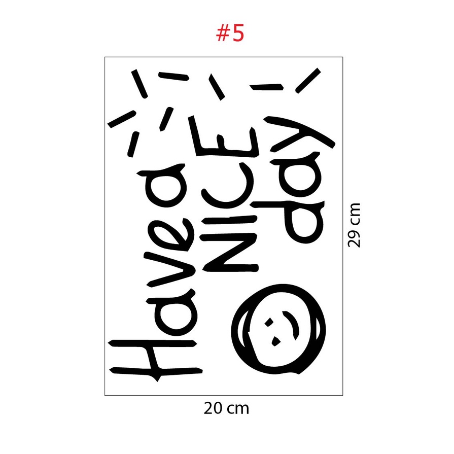 Hình tranh dán tường trang trí phòng nhiều họa tiết đáng yêu sẵn keo phía sau