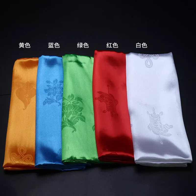 KHĂN BAN PHƯỚC 2M30 (TRẮNG - XANH LÁ - XANH LAM - VÀNG- ĐỎ)