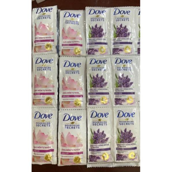 Dây 12 Gói Dầu Gội Dove phục hồi hư tổn/ bồng bềnh gói 6g