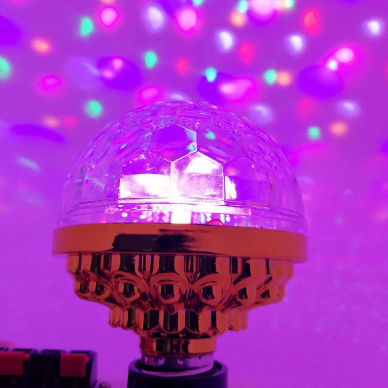 Đèn Led Sân Khấu Pha Lê Bóng đèn LED RGB Mini xoay được hiệu ứng ánh sáng sân khấu cho mọi lơi trở lên dực rỡ  ...