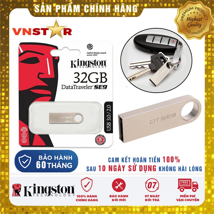 USB Kingston 32GB (DTSE9) - Phân Phối Chính Hãng - Bảo Hành 5 Năm - 1 Đổi 1 | WebRaoVat - webraovat.net.vn