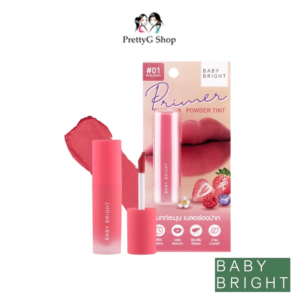 Son kem mềm và mịn, dễ tán, lên màu đẹp Baby Bright Primer Powder Tint 2.5g Thái Lan