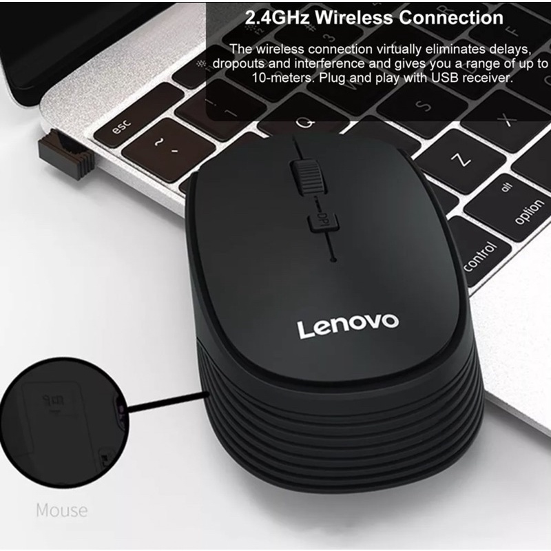 Chuột không dây Lenovo 2.4GHz M202 | Dvince Store