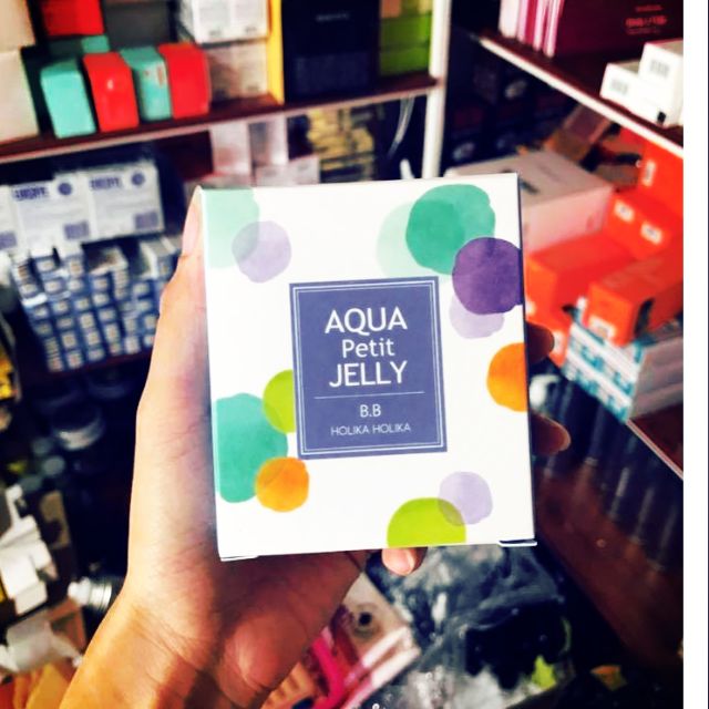 [ Chuẩn ] Kem Nền 😉FREESHIP 😉 Kem BB Thạch Aqua Petit Jelly Holika TONE SÁNG -TẶNG 1 MÚT TÁN KEM TRONG HỘP