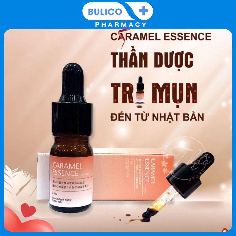 Serum CARAMEL ESSENCE Nhật Bản chính hãng 5ml, ngừa mụn xoá thâm căng bóng da - Bulico Pharmacy