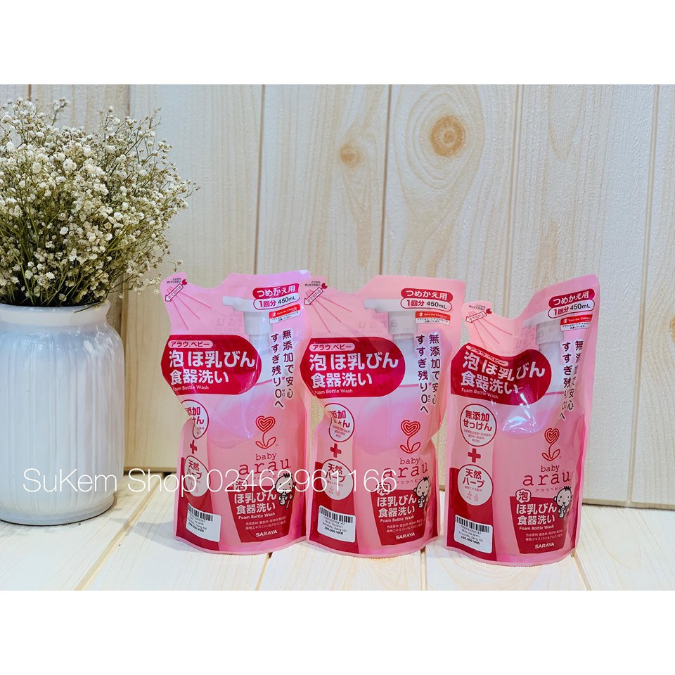 NƯỚC RỬA BÌNH ARAU DẠNG TÚI 400ML (ARAU3) [Sukem Store]