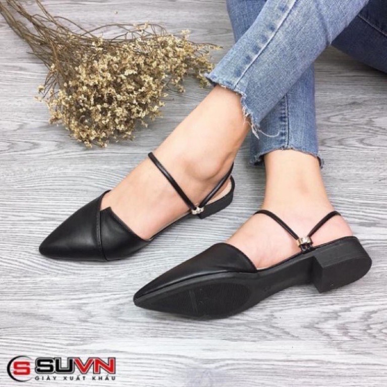 Giày Nữ 3 Phân Mũi Nhọn Đi Được 2 Kiểu Lên Chân Đẹp Sang Size 35 - 39