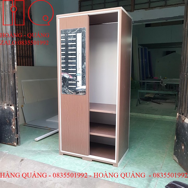 Tủ Quần áo-Tủ Nhựa Đài Loan 2 cánh lùa có gương -Miễn Phí giao hàng HCM