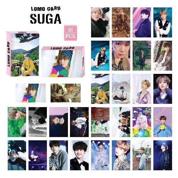 Lomo card Suga nhóm nhạc BTS Hàn Quốc