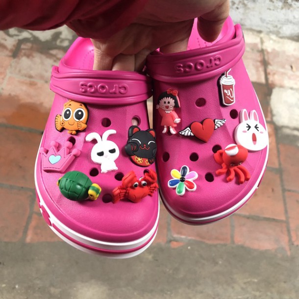 Nút cài dép Jibbitz-charm-icon-sticker Cute (A141-A160).Shop ship từ 10 sản phẩm trở lên