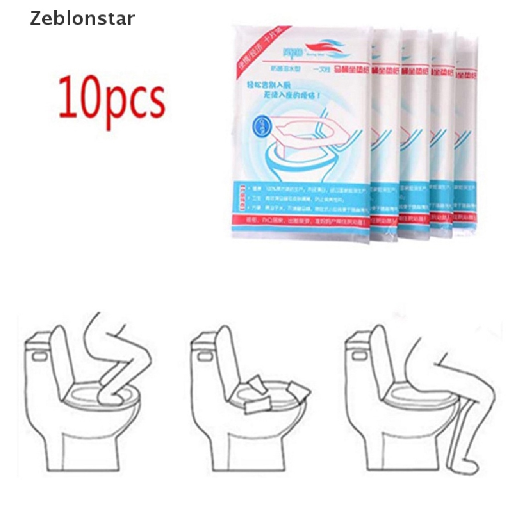 Set 10 Vỏ Bọc Bệ Ngồi Toilet Dùng Một Lần Chất Liệu 100% An Toàn Không Thấm Nước