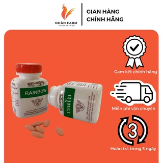 Thuốc gà đá, thuốc gà chọi rainbow bổ sung dinh dưỡng, tăng bo cho gà đá hủ 100 viên