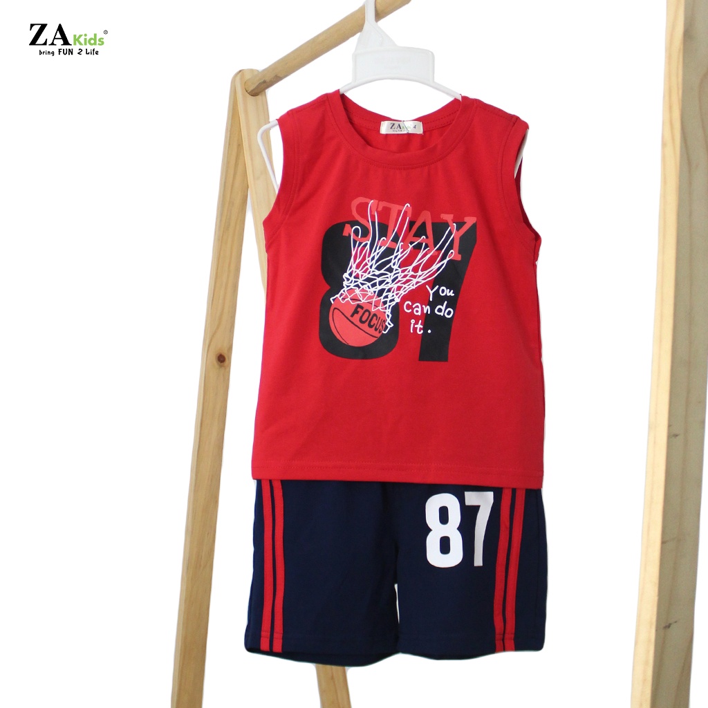 Bộ Quần Áo Thun Sát Nách Bé Trai (2-9 Tuổi) ZAKids ZA22174SN