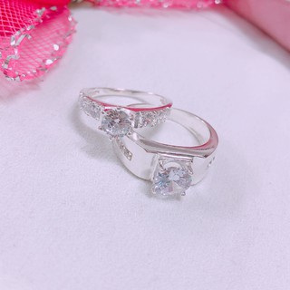 NHẪN ĐÔI NHẪN CẶP BẠC TA GẮN ĐÁ SIÊU SANG CHẢNH - NHẪN CẶP BIBI SILVER