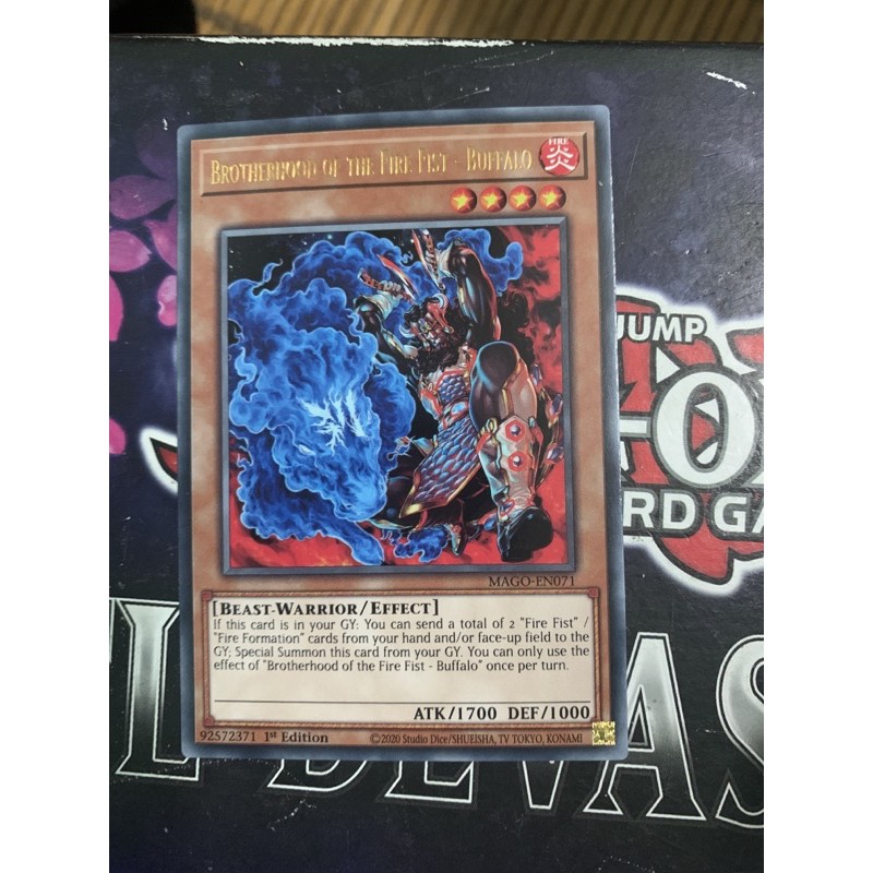 bài yugioh:brotherhood of the fire fist-bufalo
