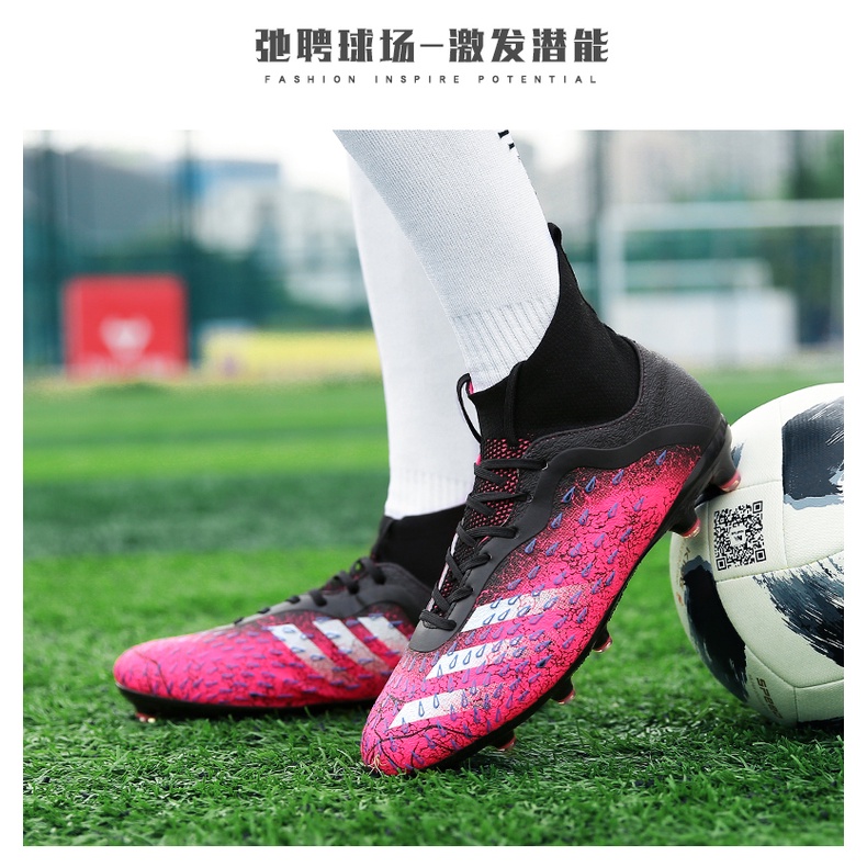 Giày Đá Banh Cổ Cao Chống Trượt Có Gai Dài Size 35-45 Thời Trang Cho Nam