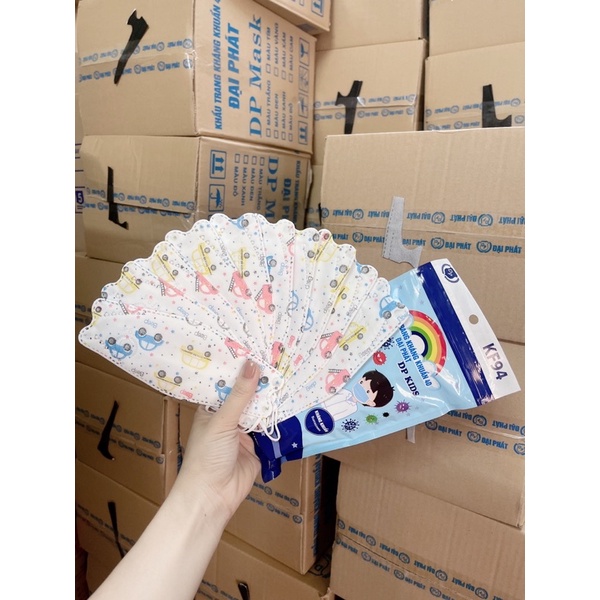 Sỉ 1 thùng  khẩu trang KF94 dành cho trẻ em  mix màu