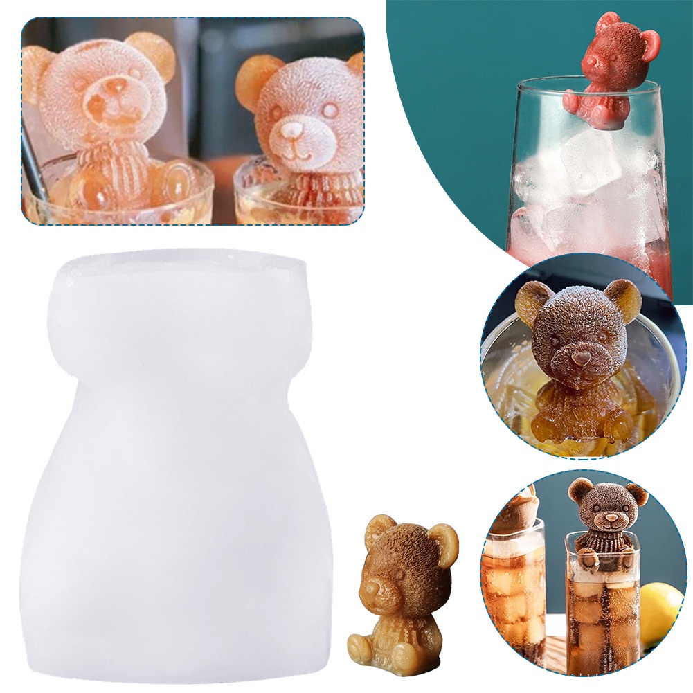 Khuôn Silicone Làm Đá Viên Hình Con Gấu
