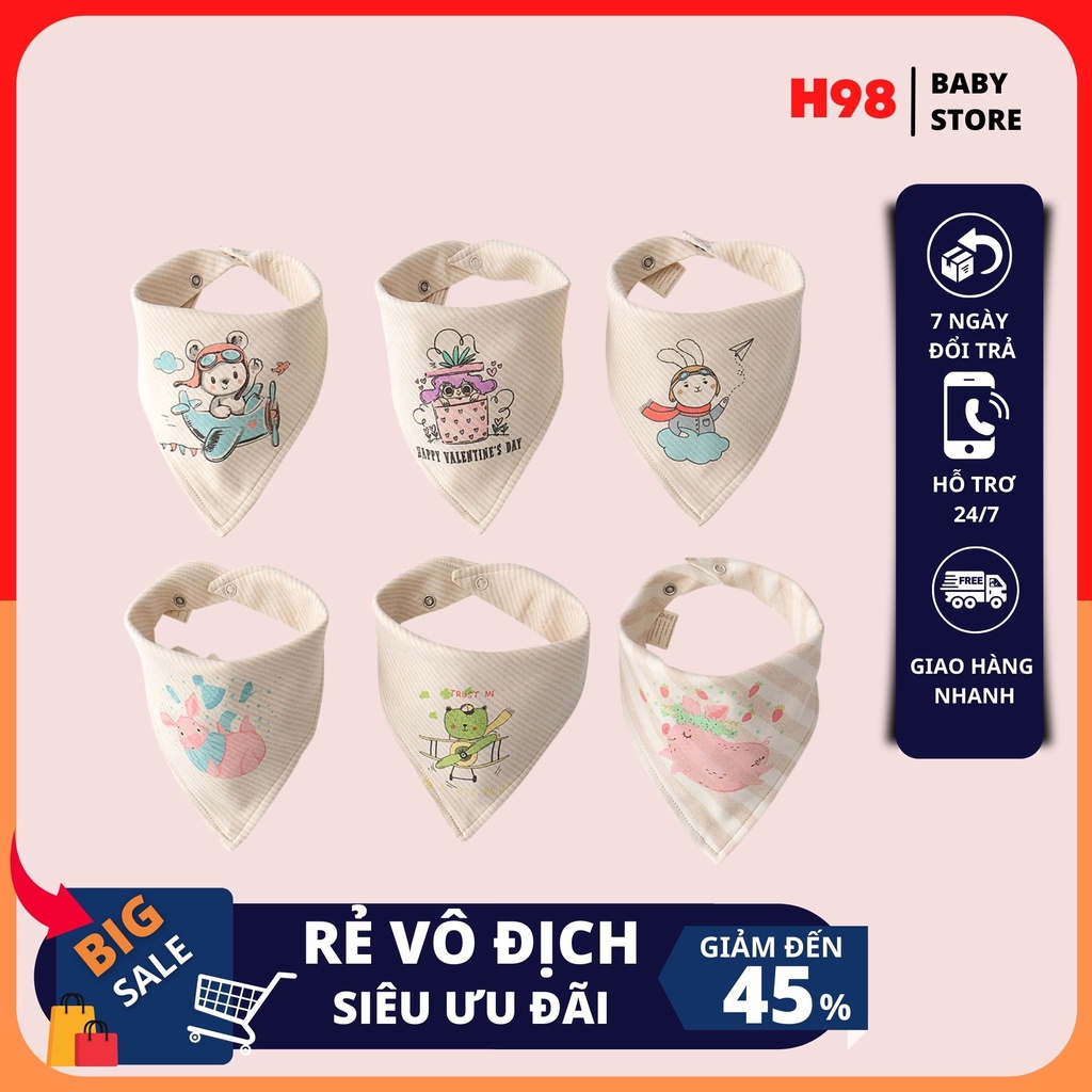 Khăn tam giác quàng cổ cho bé - KTGD - H98 Baby Store