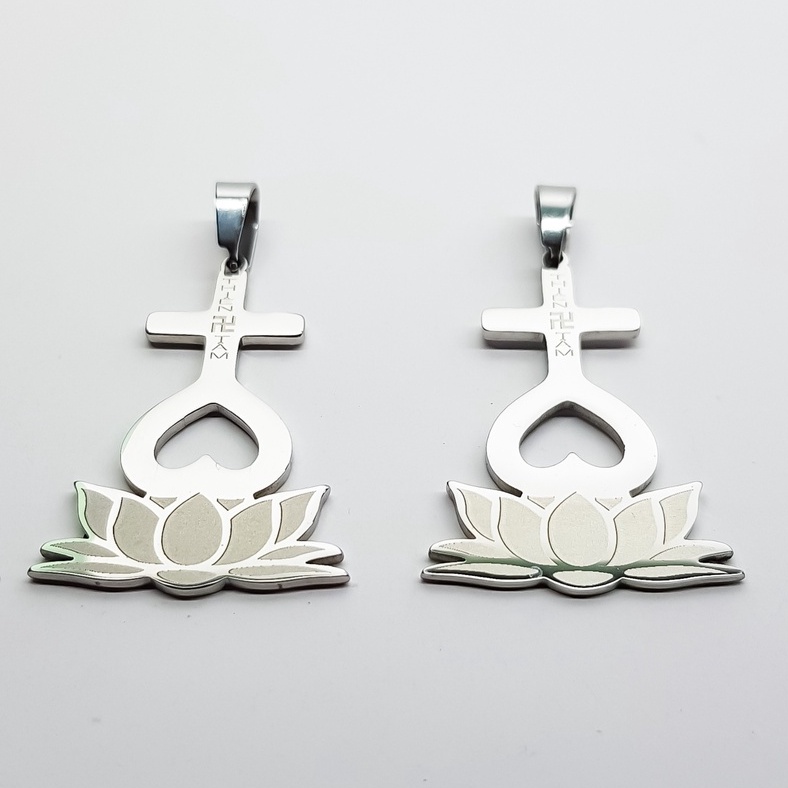 Mặt dây chuyền Thiên Tâm đế sen, dấu thiên tâm titan cao cấp nhiều màu T&TJewelry - TT1