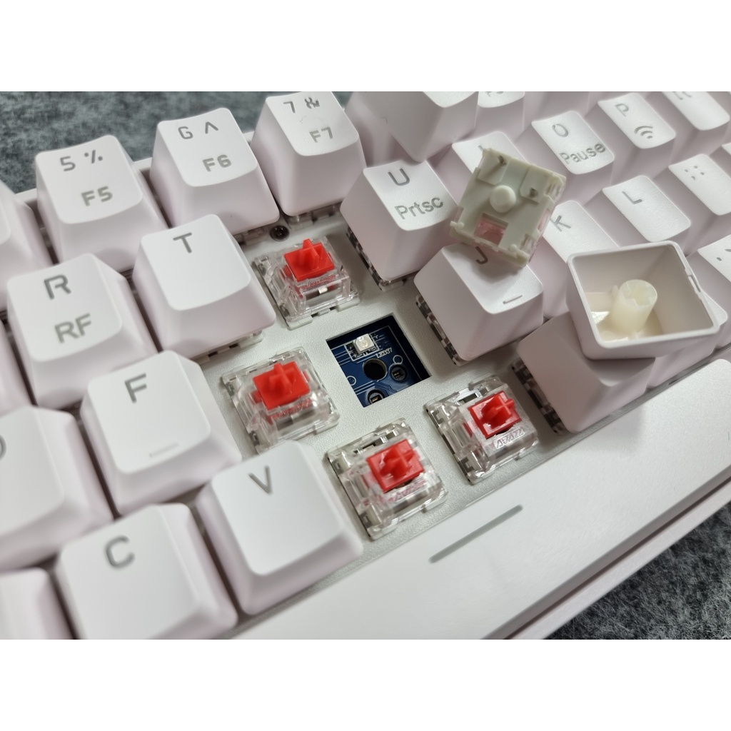 Bàn phím cơ Ajazz K685T White Hotswap Bluetooth 5.0 - Hàng chính hãng