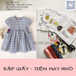Rập giấy_rg13_rập váy bé gái