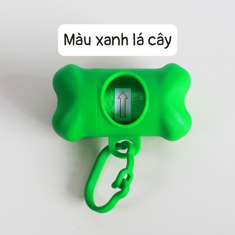 Ống xương đựng túi nilon hốt phân chó mèo, cho thú cưng tiện lợi tặng kèm 1 cuộn rác