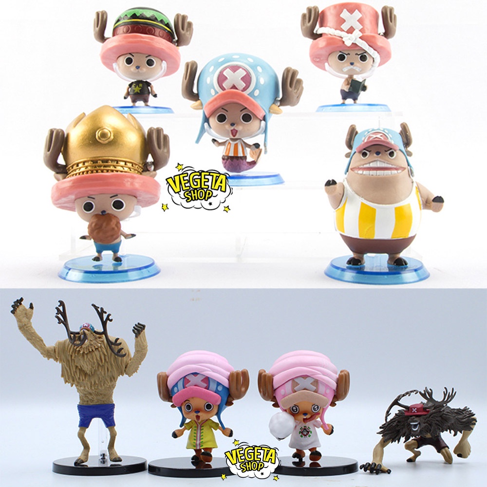 Mô hình One Piece - 9 Tony chopper kẹo bông - Kungfu Guard Arm Brain Horn Kungfu Monster Poin - Rumble Ball - Cao 7~10cm