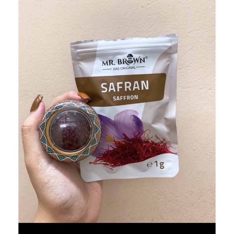 Nhụy hoa nghệ tây Safran Saffron Mr Brown Das Original - 1g - Hàng nội địa Đức