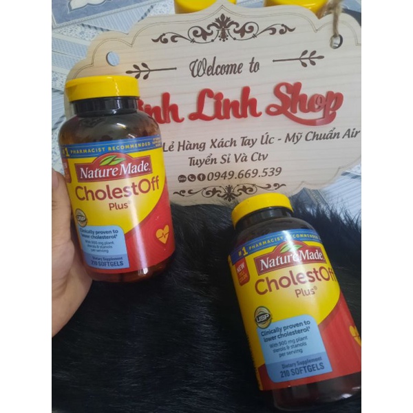 Viên uống giảm cholesterol Nature Made Cholest Off Plus, 210 viên