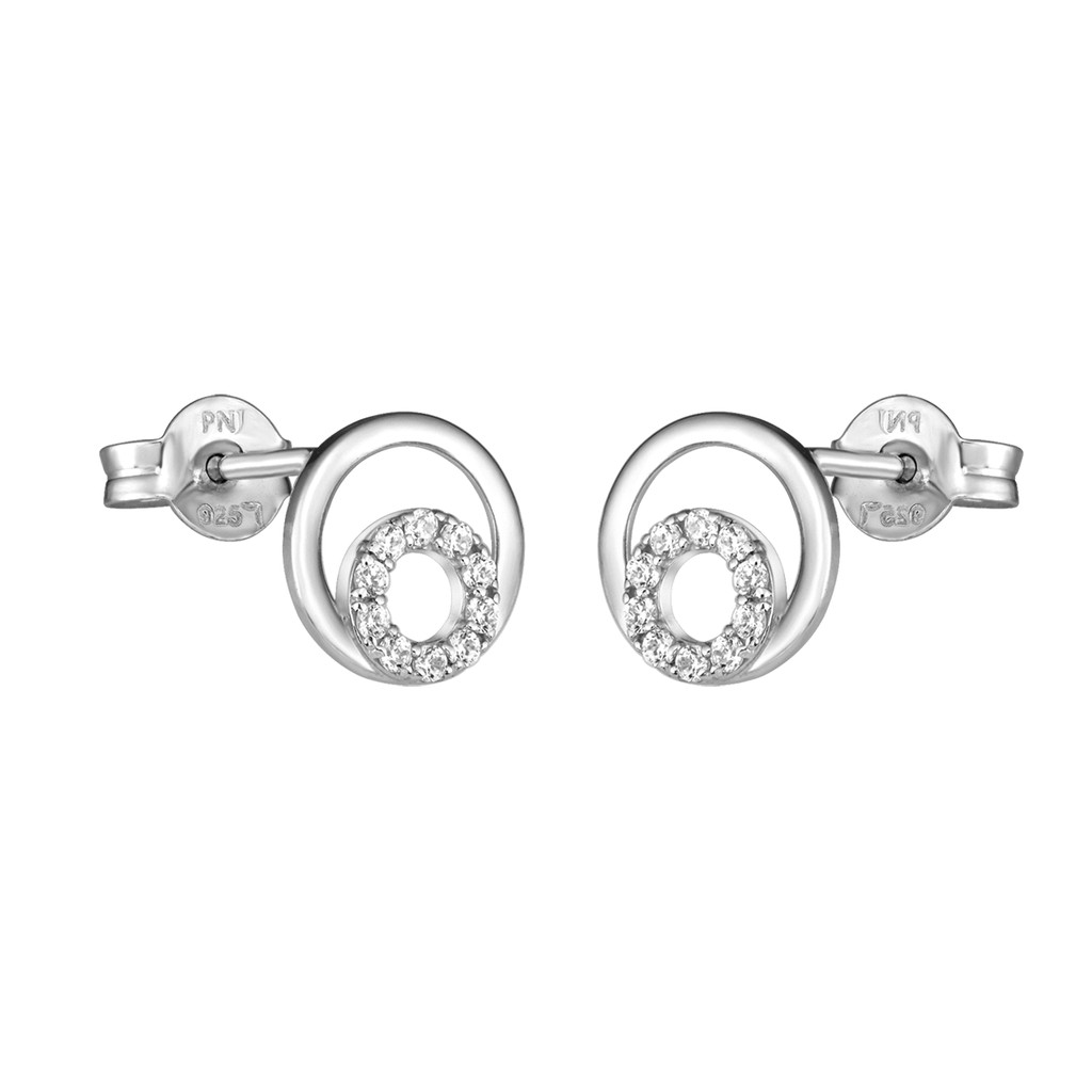 Bông tai Bạc đính đá CZ PNJSilver XM00K000138