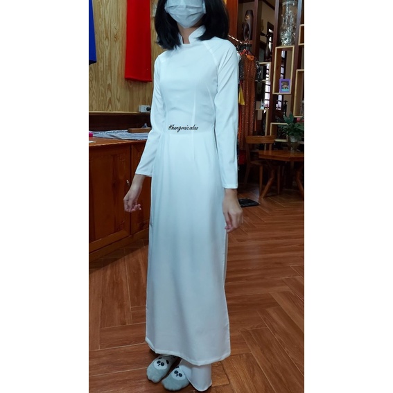 SET VẢI LỤA TRẮNG MAY ÁO DÀI ĐI HỌC