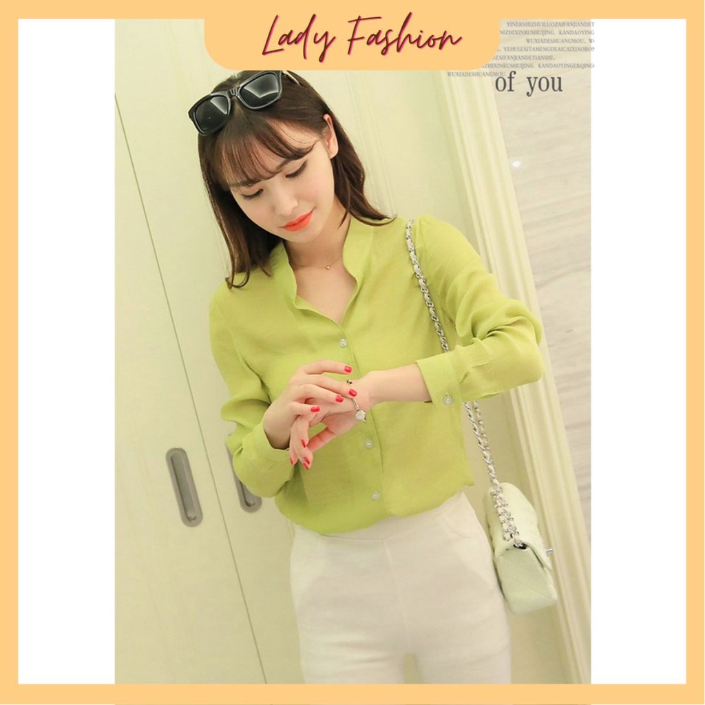 Áo sơ mi cổ trụ Rosie – MS0077A