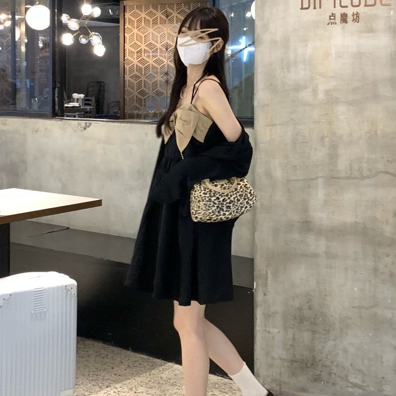 Set Đầm Hai Dây Thiết Kế Mới Thời Trang Theo Phong Cách Hàn Quốc Dành Cho Nữ