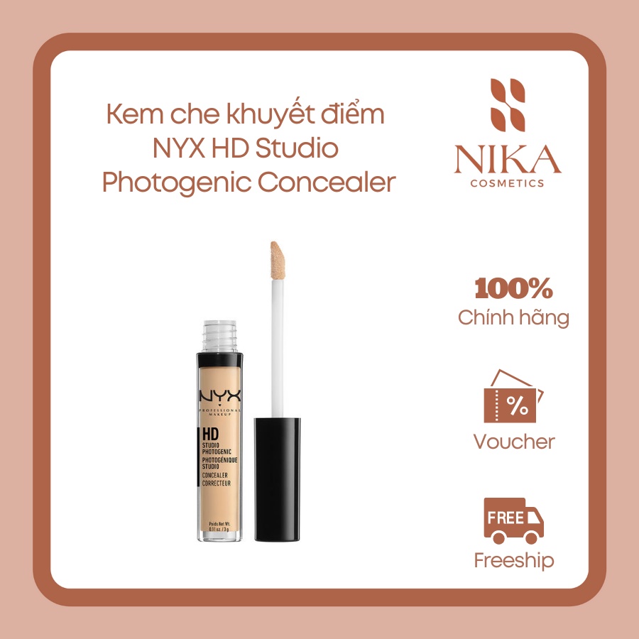 Kem che khuyết điểm NYX HD Studio Photogenic Concealer 3g [Nika Cosmetics]