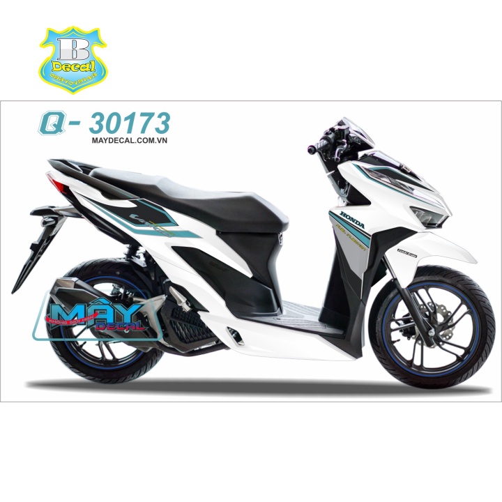 ( Quí khách vui lòng mang ra tiệm cho thợ dán ) Tem vario 150 30173 trắng