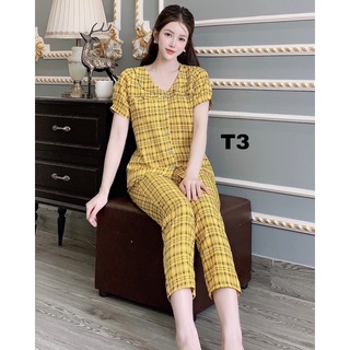 đồ bộ mặc nhà chất liệu lụa hàn